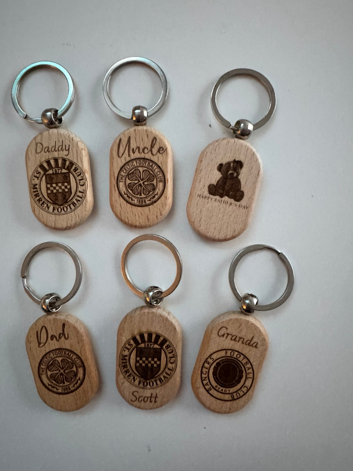 Personalised  Wooden Keyrings